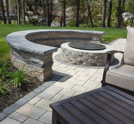 Backyard Patio, Smokeless Fire pit and Steps