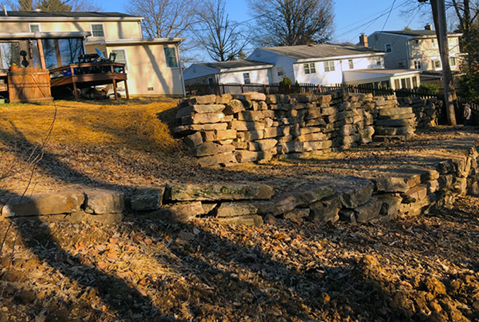 Natural Boulder Wall and Steps