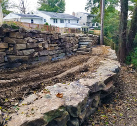 Natural Boulder Wall and Steps