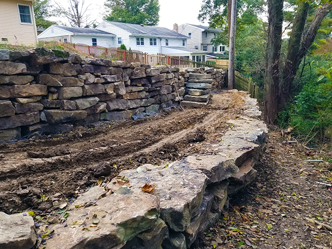 Natural Boulder Wall and Steps