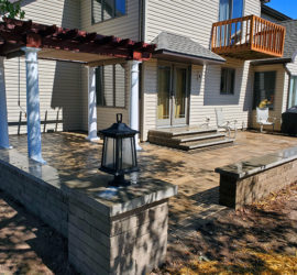 Backyard Entertainment Area with Pergola