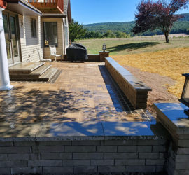 Backyard Entertainment Area with Pergola