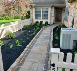 Townhouse Courtyard Walkway, Curbing and Planting