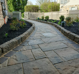 Townhouse Courtyard Walkway, Curbing and Planting