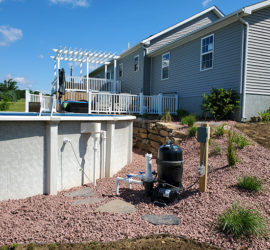 Natural Boulder Retaining Wall and landscaping