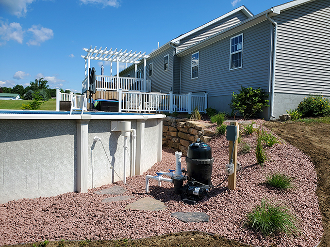 Natural Boulder Retaining Wall and landscaping