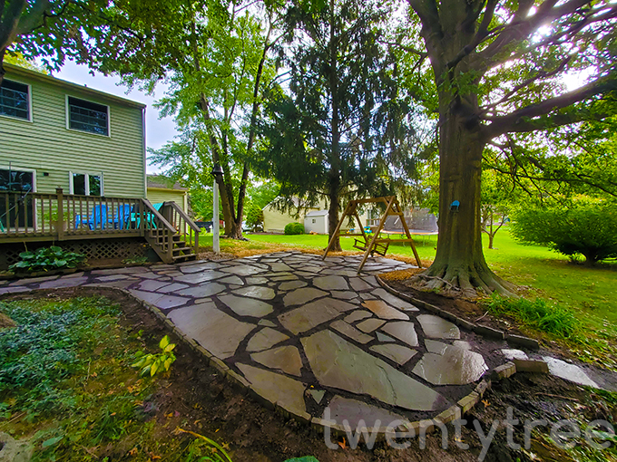 Natural Flagstone Outdoor Space