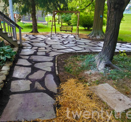 Natural Flagstone Outdoor Space