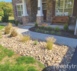 Fireplace, patio and Landscaping